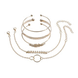 Bohemian Gold Bracelet Set, Women's  Jewelry