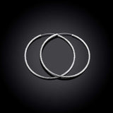 Big Round Silver Earrings, Women's Jewelry