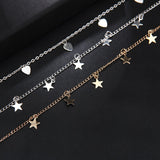 Heart & Star Pendant Necklace Choker, Women's  Jewelry
