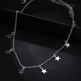 Heart & Star Pendant Necklace Choker, Women's  Jewelry