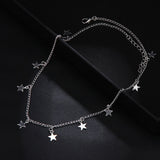 Heart & Star Pendant Necklace Choker, Women's  Jewelry