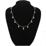 Heart & Star Pendant Necklace Choker, Women's  Jewelry