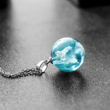 Rould Ball Moon Pendant Necklace, Women's Jewelry