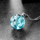 Rould Ball Moon Pendant Necklace, Women's Jewelry