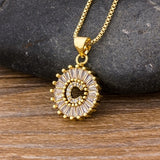 Letter Charm Necklace, Women's Jewelry