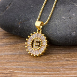 Letter Charm Necklace, Women's Jewelry