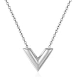 V Letter Pendant Necklace, Women's Jewelry