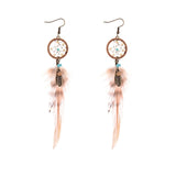 Bohemian Hollow Dream Catcher Earrings, Women's Jewelry