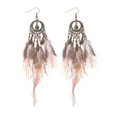 Bohemian Hollow Dream Catcher Earrings, Women's Jewelry