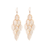 Vintage Leaf Drop Earrings, Women's Jewelry