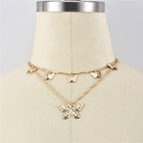 Butterfly Pendant Necklace, Women's Jewelry