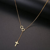 Cross And Digital 8 Necklaces, Women's  Jewelry
