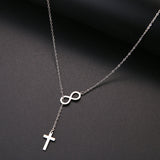 Cross And Digital 8 Necklaces, Women's  Jewelry