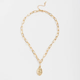 Coin Long Chain Necklace, Women's Jewelry