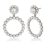 Round Pearl Earrings, Women's Jewelry