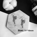 Sliver Handcuffs Blade Drop Earrings For Women Jewelry