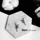 Sliver Handcuffs Blade Drop Earrings For Women Jewelry