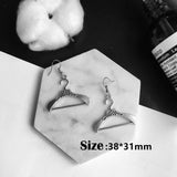 Sliver Handcuffs Blade Drop Earrings For Women Jewelry