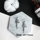 Sliver Handcuffs Blade Drop Earrings For Women Jewelry