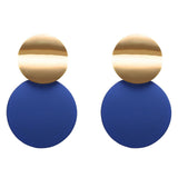 Gold Round Earrings, Women Jewelry