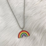 Rainbow Pendant Necklace, Women's Jewelry