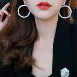 Round Crystal Earing, Women's Jewelry