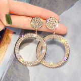 Round Crystal Earing, Women's Jewelry