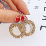 Round Crystal Earing, Women's Jewelry