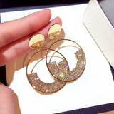 Round Crystal Earing, Women's Jewelry