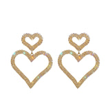 Crystal Heart Earrings, Women's Jewelry