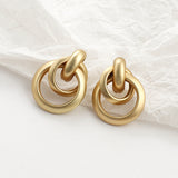 Round GoldEarrings, Women's Jewelry