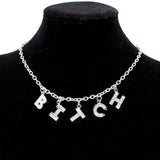Letter Choker Necklace, Women's Jewelry