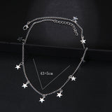 Heart & Star Pendant Necklace Choker, Women's  Jewelry