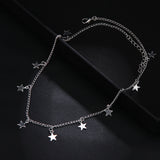 Heart & Star Pendant Necklace Choker, Women's  Jewelry