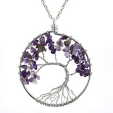 Natural Stone Tree Necklace, Women's Jewelry