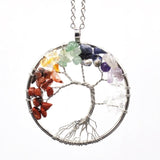 Natural Stone Tree Necklace, Women's Jewelry
