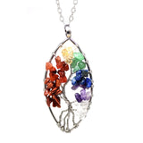 Natural Stone Tree Necklace, Women's Jewelry