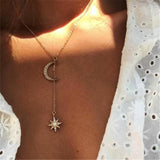 Star & Moon Pendant Necklaces, Women's Jewelry