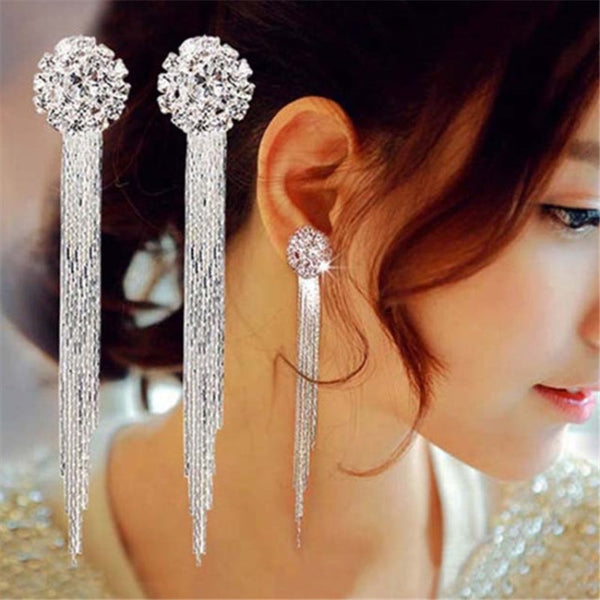 Crystal Tassel Earrings Earrings For Women's Jewelry