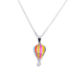 Women's initial necklace rainbow