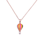 Women's initial necklace rainbow