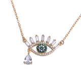 Women's initial necklace rainbow