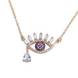 Women's initial necklace rainbow