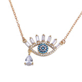 Women's initial necklace rainbow