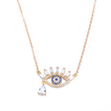 Women's initial necklace rainbow