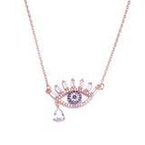 Women's initial necklace rainbow