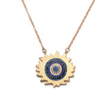 Women's initial necklace rainbow