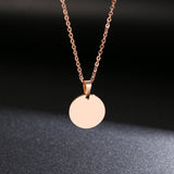 Simple Circle Pendant Necklace, Women's  Jewelry