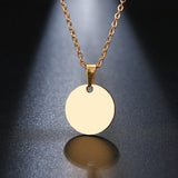 Simple Circle Pendant Necklace, Women's  Jewelry