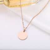 Simple Circle Pendant Necklace, Women's  Jewelry